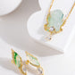 Handmade Engraving Jade Diamond Angel Pendant Necklace