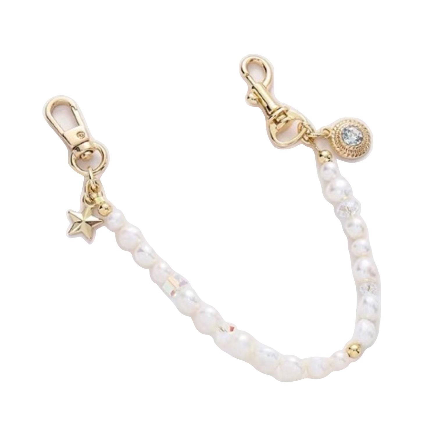 Luxe Natural Pearl Cream Phone Case Chain Hand Carry