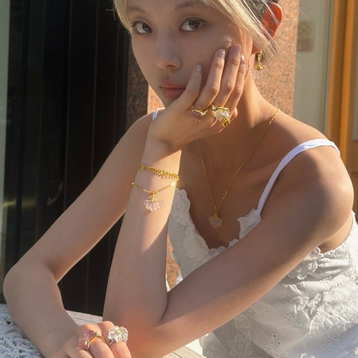 Rabbit Carrot Crown Hand-Carved Citrine Ring (Adjustable)