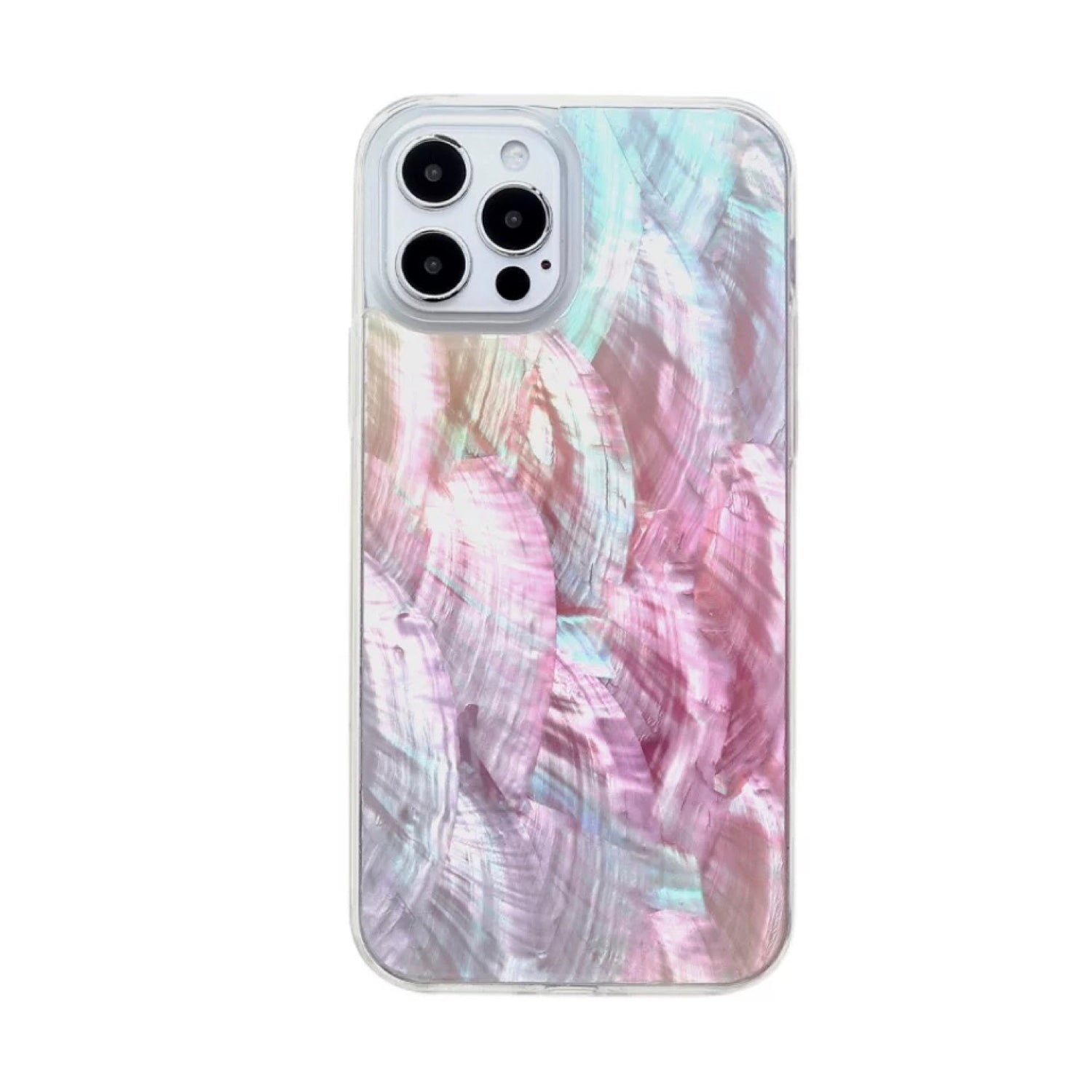 Iridescent Mother-of-Pearl Luxe Phone Case Pink