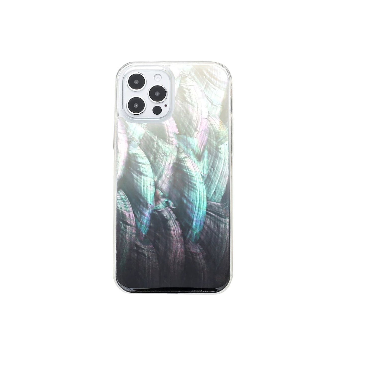 Iridescent Mother-of-Pearl Luxe Phone Case Black