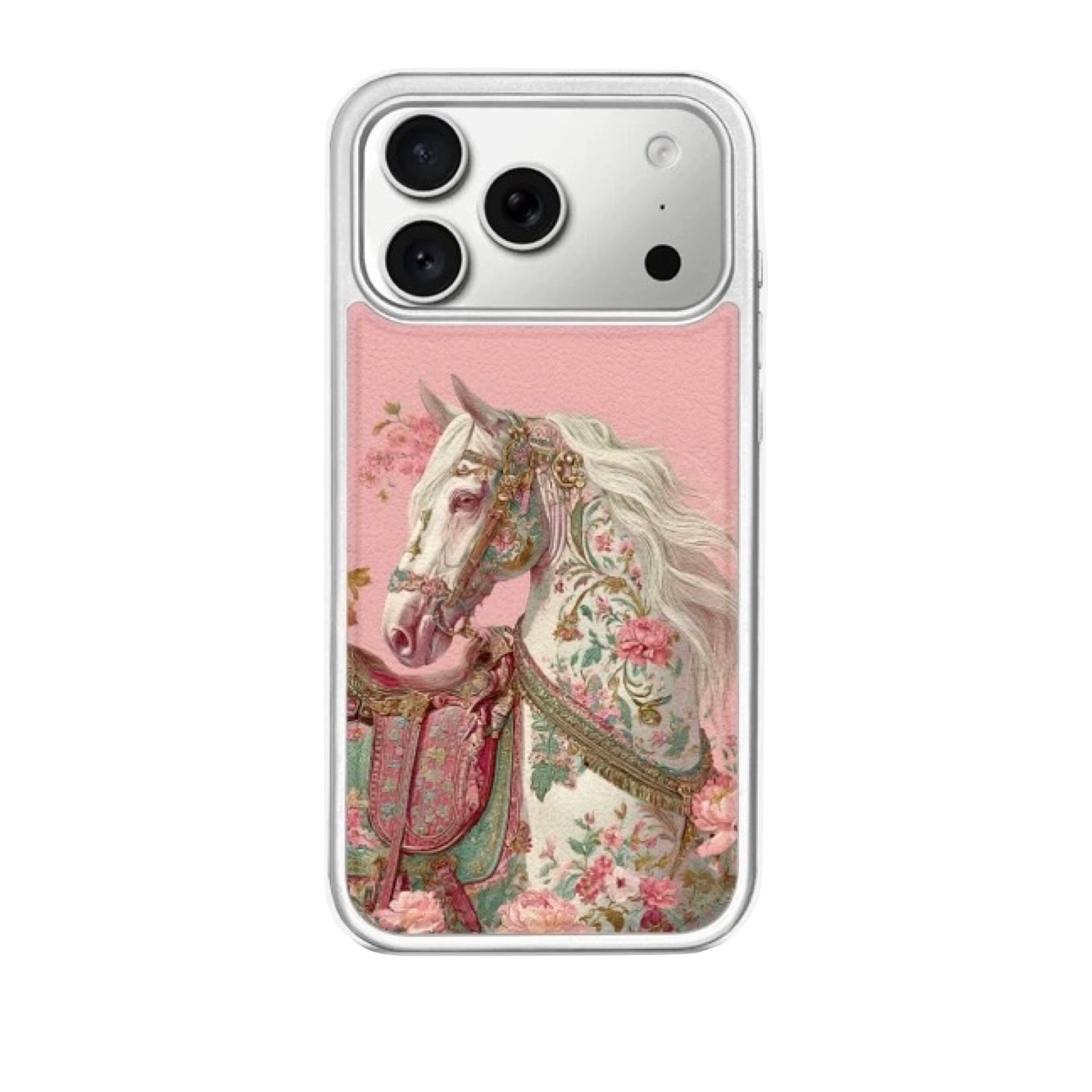 Rococo Elegant Floral Horse Art Phone Case Romantic iPhone Cover