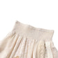 Embroidery Floral Beige Long Skirt