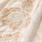Embroidery Floral Beige Long Skirt
