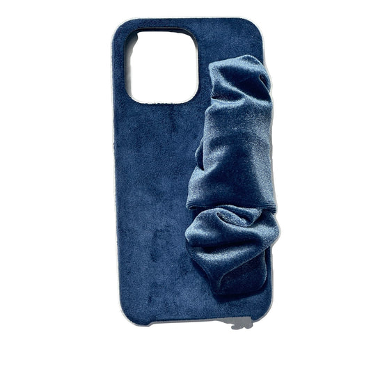 Blue Phone Case With Silky Hand Holder