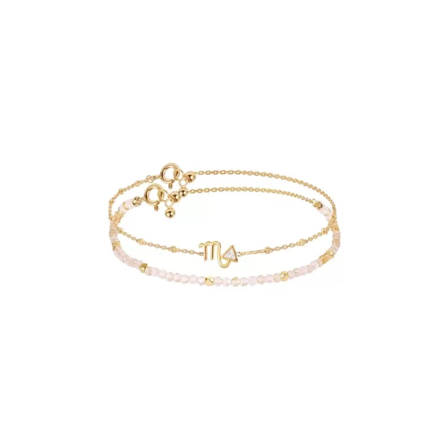 Constellation Scorpio Zodiac Bracelet – Natural Crystal Adjustable | November Birthstone Jewelry Gift