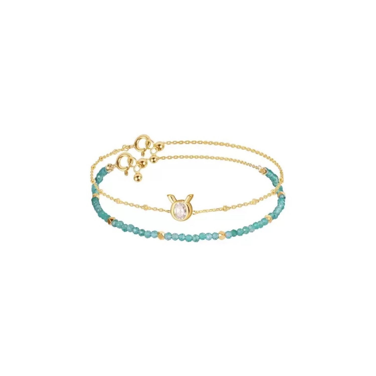 Constellation Taurus Zodiac Bracelet – Natural Crystal Adjustable | May Birthstone Jewelry Gift