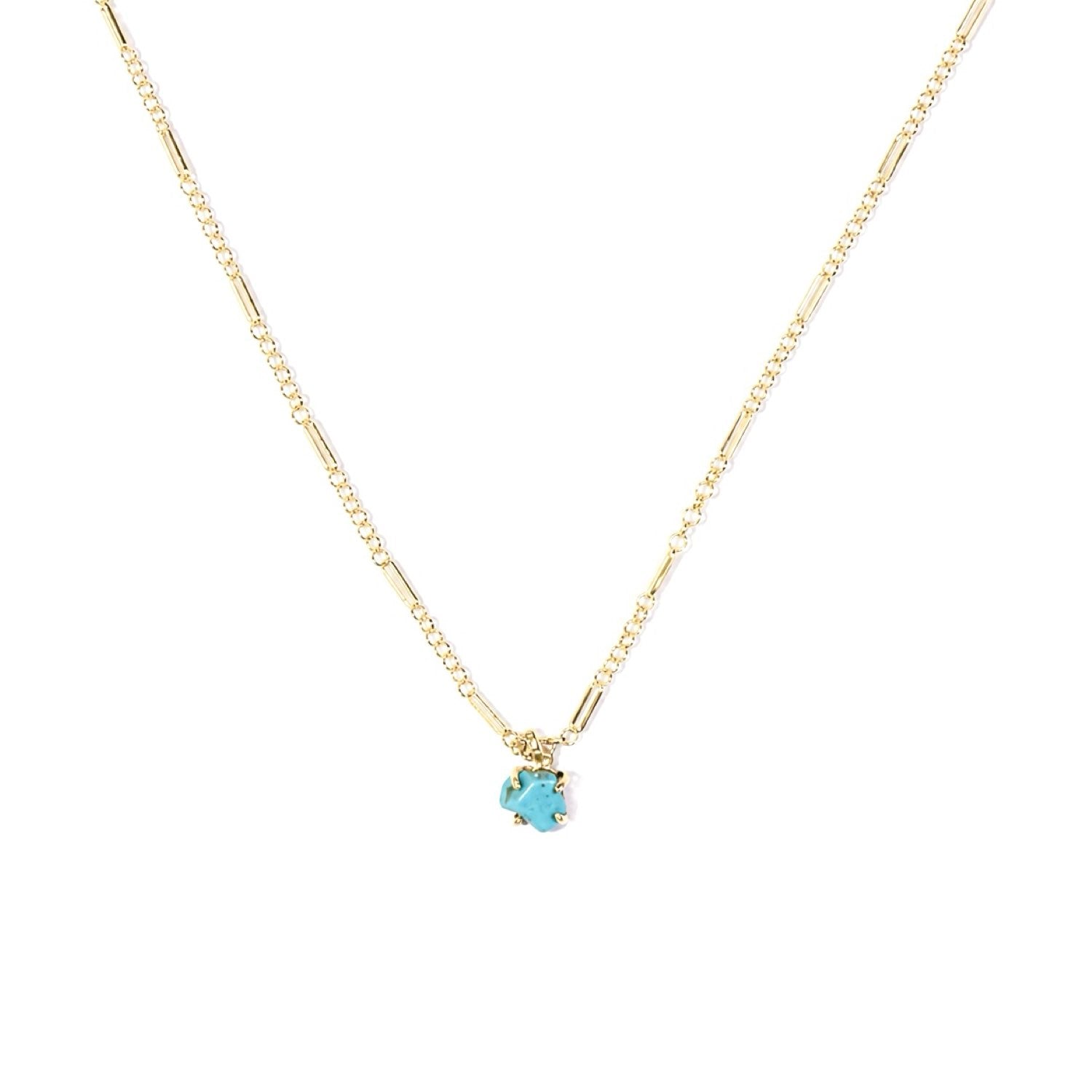Elemental Birth Turquoise Pendant Necklace