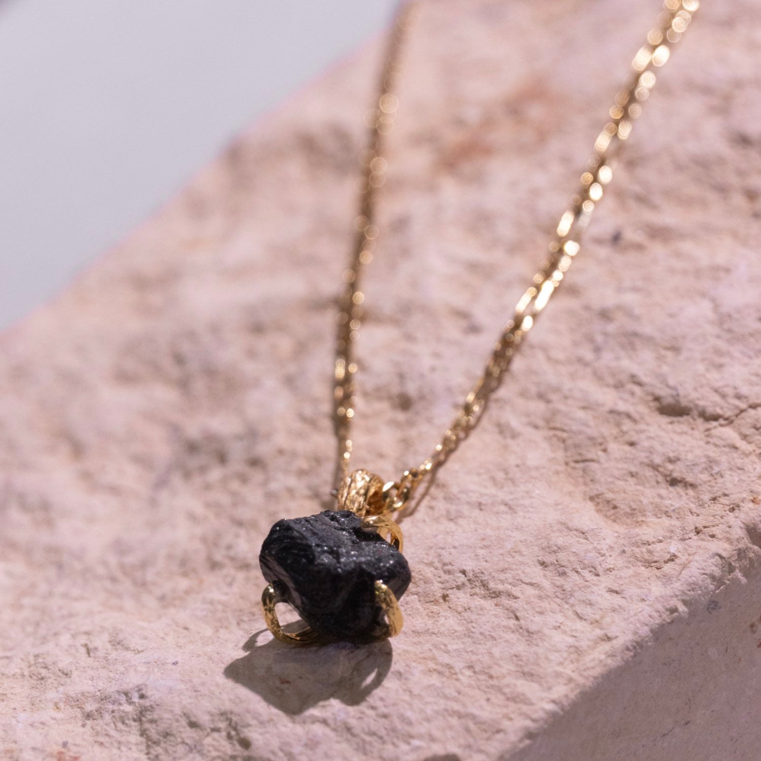 Elemental Obsidian Pendent Adjustable Necklace