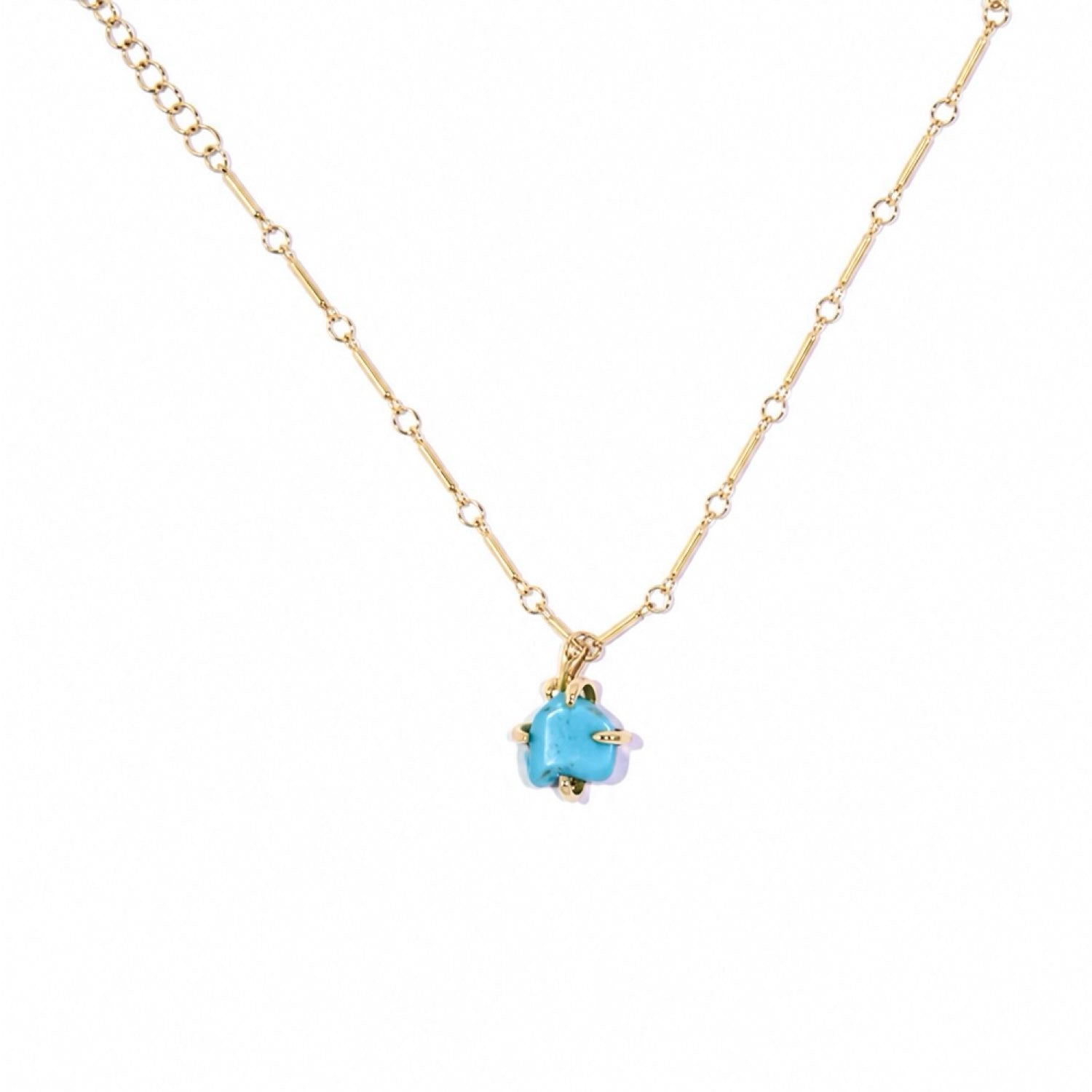 Elemental Birth Turquoise Pendant Necklace