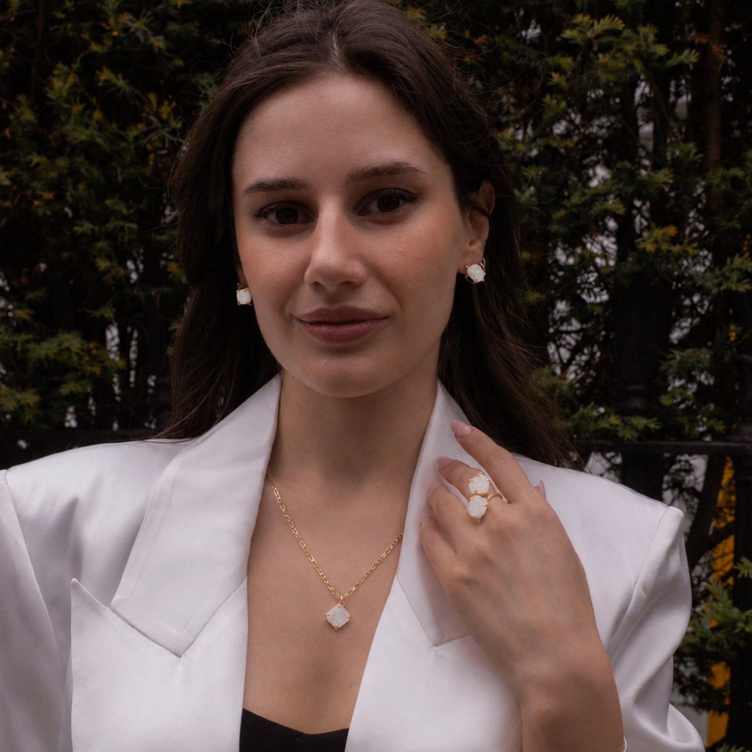 Elemental Moonstone Adjustable Ring