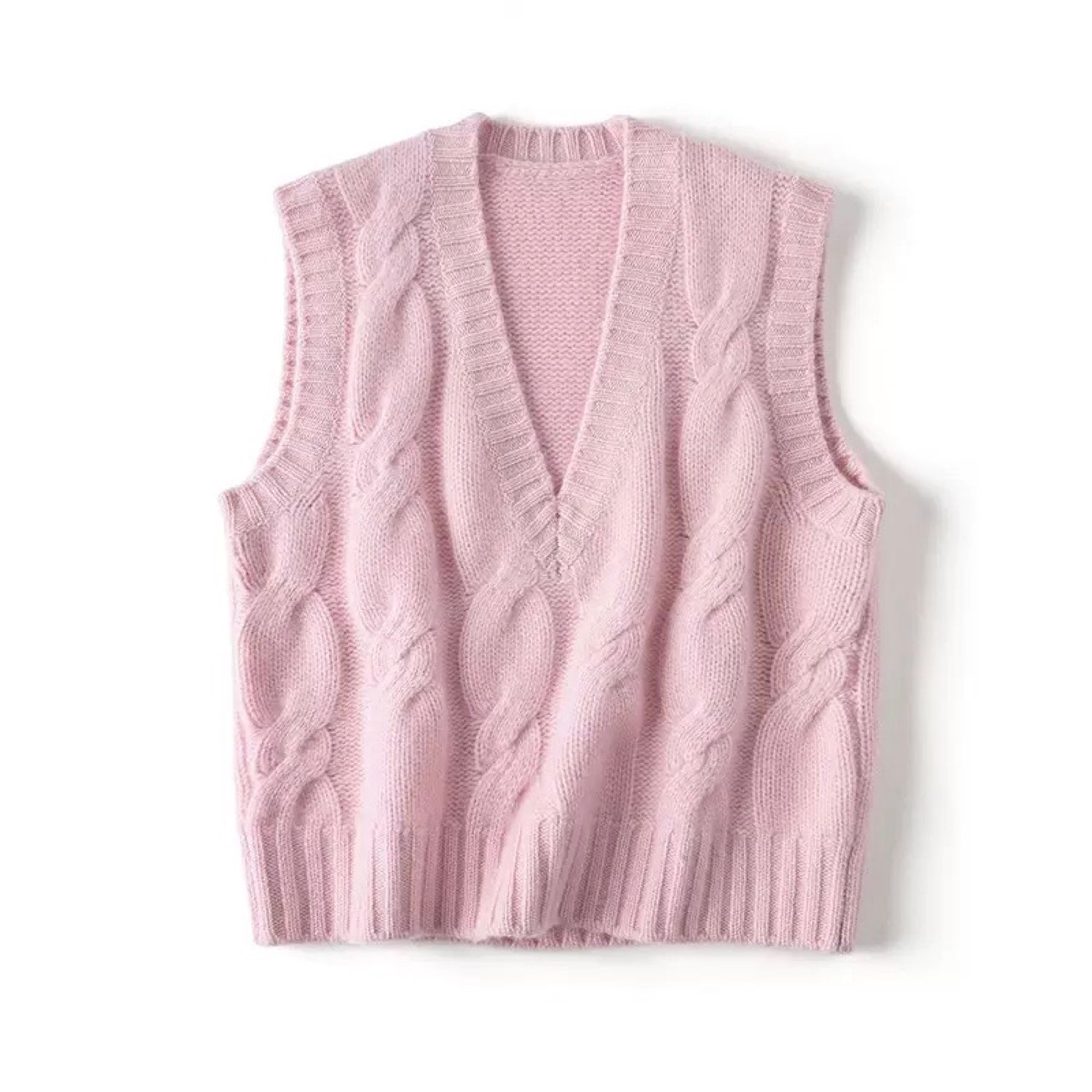 Exquisite floral Cashmere  Waistcoat Vest Pink