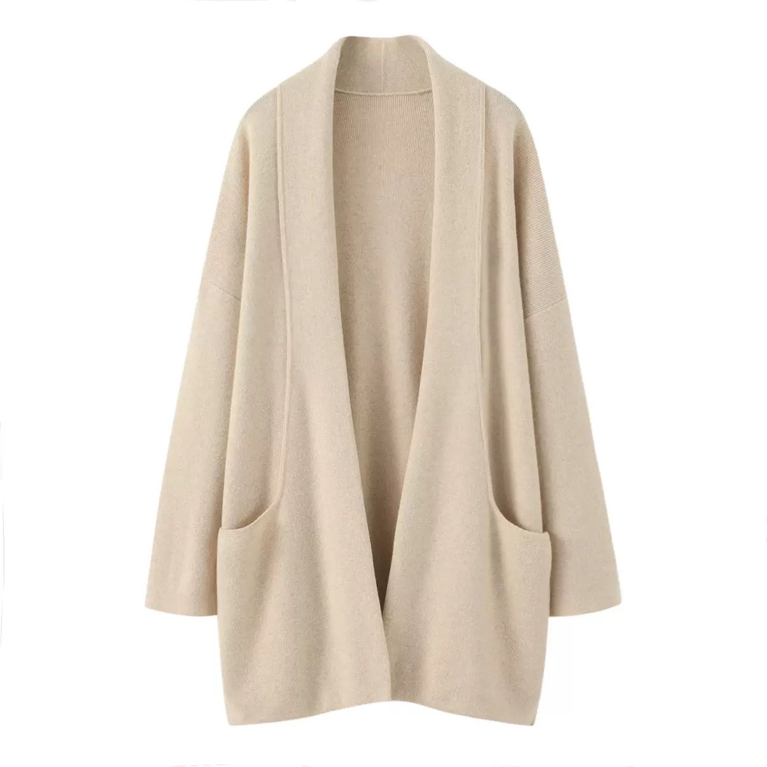Cashmere Jacket Shawl Thickened Cardigan Sweater Cream