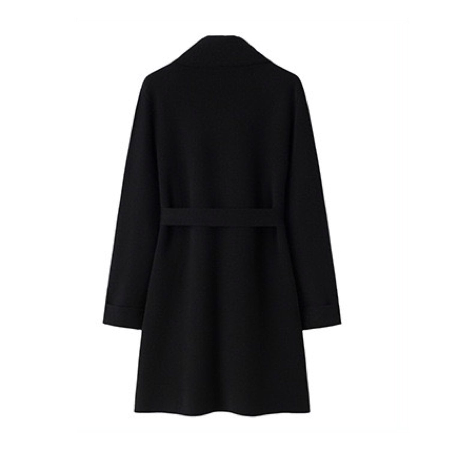 Cashmere Jacket Shawl Thickened Cardigan Sweater Coat Black