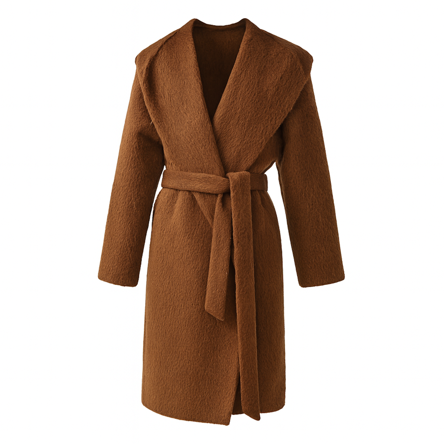 Galaxy Whisper Suri Alpaca Hooded Coat Cape Winter Soft Wool Brown