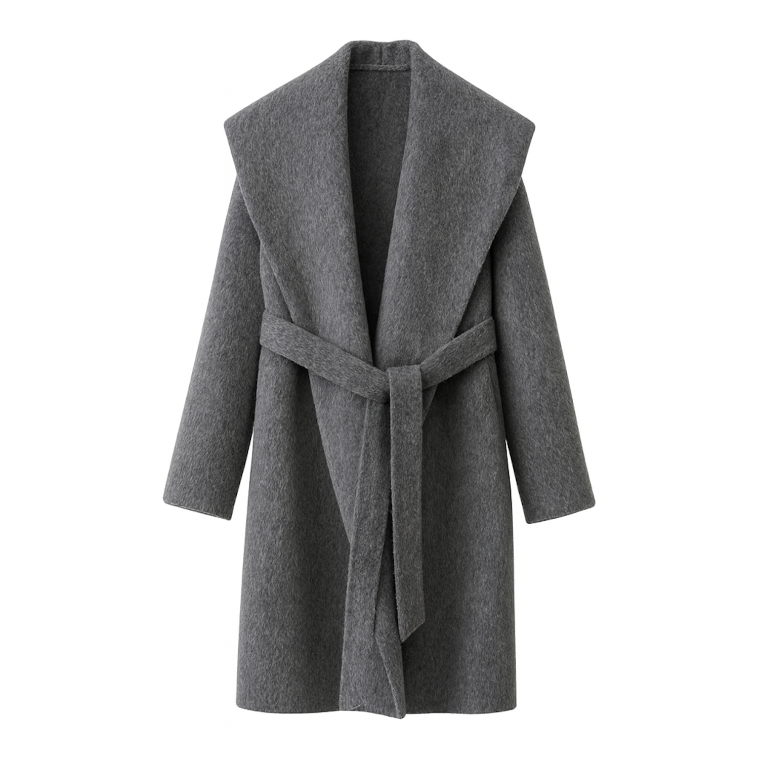 Galaxy Whisper Suri Alpaca Hooded Coat Cape Winter Soft Wool Grey