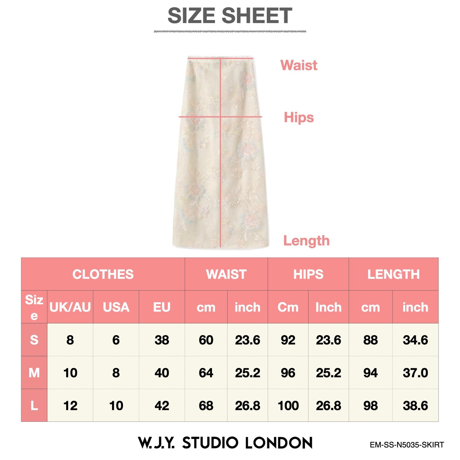 Poetic Embroidery Sheer Floral Embroidered Midi Skirt in Cream