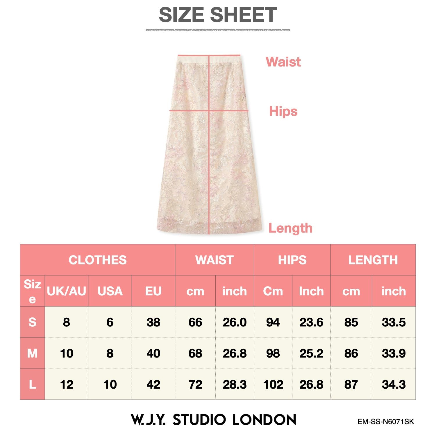 Poetic Embroidery Textured Floral Embroidered Skirt in Pink and White