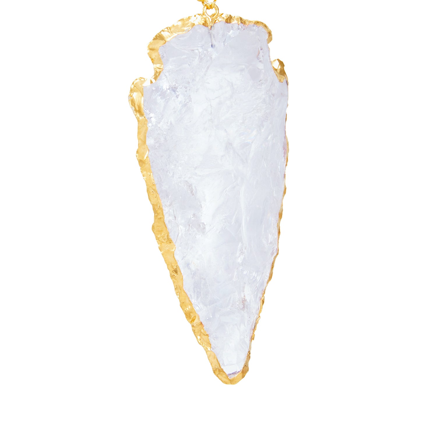 Natural Texture White Crystal Cloud Gold- plated Silver Earring