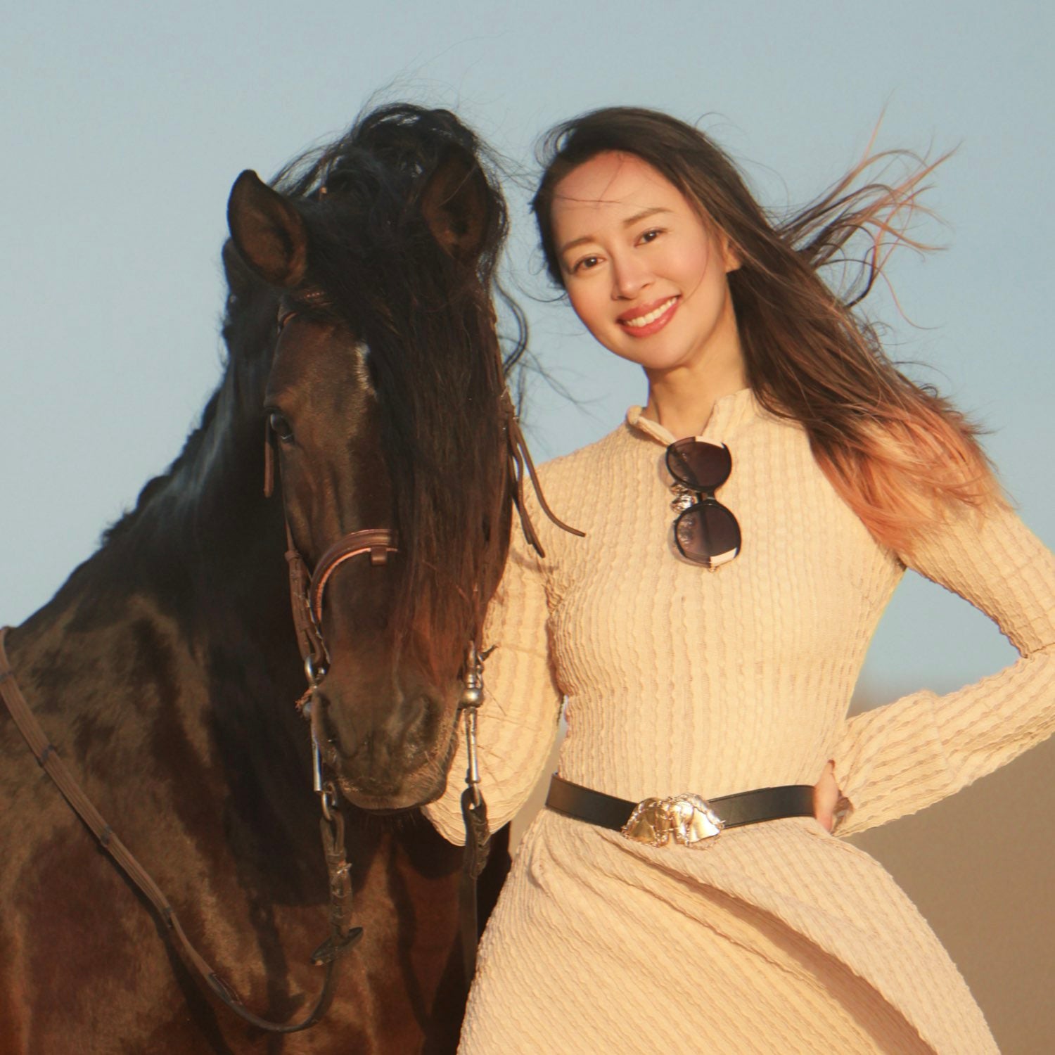 Golden Equestrian Style Horse Belt