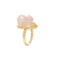 handmade Engraving Rose Crystal Mouse Ring