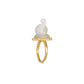White Crystal Snake Ring