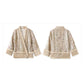 Embroidered Jacket Floral Stylish Stitching
