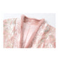 Embroidered Cardigan Jacket Floral Stylish Stitching Autumn Winter