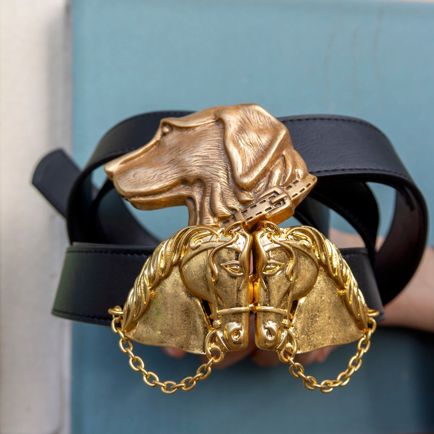 Golden Equestrian Style Horse Belt