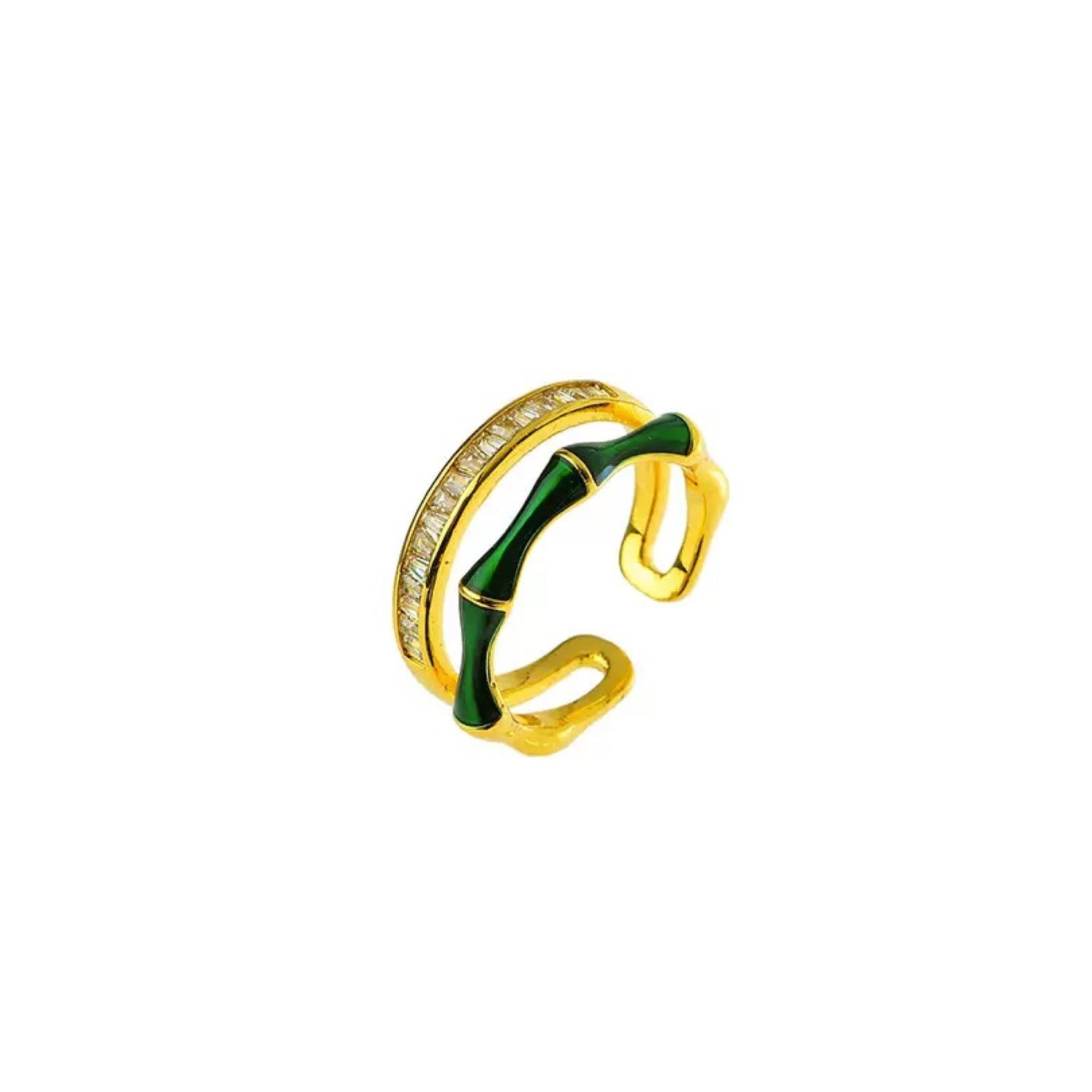 Bamboo Red Double BandRing