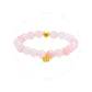 Natural Rose Crystal Love Stars Gold-plated Silver Bracelet