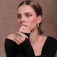 Natural Turquoise Engraved Leaves Ring