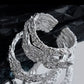 Natural Texture Tree Memory  Triple Layers Ring